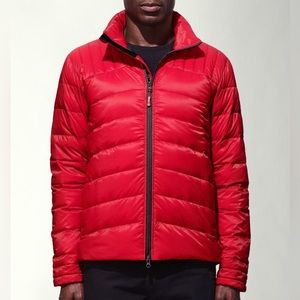 Red Canada goose puffer jacket